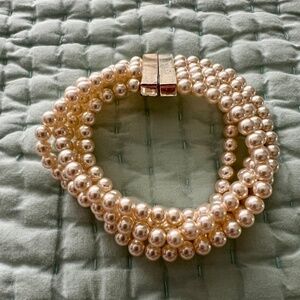 Pearl Cuff Bracelet w/ Magnetic Clasp